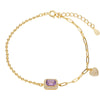 Women's Natural Gemstone Bracelet S925 Sterling Silver Geometric Light Luxury Style Set With Gems