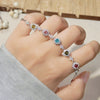Women's Natural Gemstone Tourmaline Flower Bracelet In S925 Sterling Silver Set With Gemstones