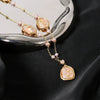 Women's Natural Geometric Copper Freshwater Pearl Clavicle Necklace With Electroplating