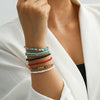 Women’s Natural Geometric Rice Bead Bracelet Set Creative Fashion Beaded Jewelry