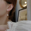 Women's Natural Pearl Drop Shape Retro Elegant Earrings