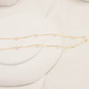 Women's Natural Pearl Geometric Bamboo Chain Elegant Sweater Chain Necklace Jewelry