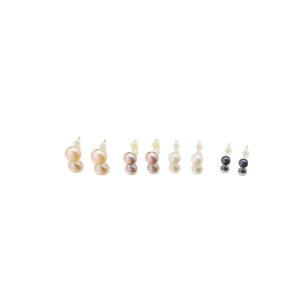 Women's Natural Pearl Geometric 925 Sterling Silver Retro Handmade Earrings