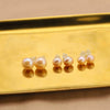 Women's Natural Pearl Geometric 925 Sterling Silver Retro Handmade Earrings