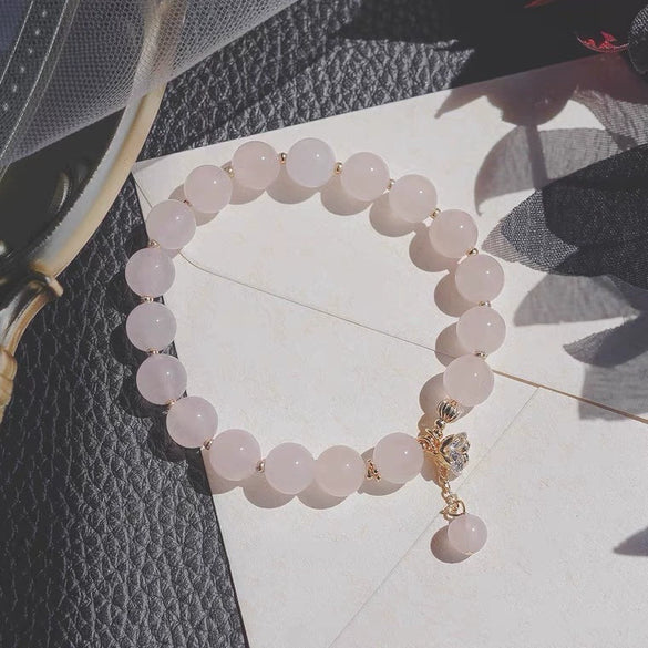 Women's Natural Powder Crystal Minimalist Handmade Bracelet
