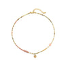 Women's Natural Redstone And Freshwater Pearl Stainless Steel Beaded Necklace Handmade Geometric Design Jewelry