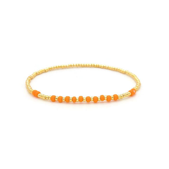 Women's Natural Retro Style Handwoven Glass And Glaze Beaded Bracelet With Geometric Pattern And Colorful Natural Pearl Gravel