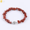 Women's Natural Stone And Copper Accessories Minimalist Irregular Bead Electroplated Bracelet With Volcanic Rock Amethyst Lapis Lazuli And More