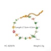Women's Natural Stone And Stainless Steel Geometric Beaded Necklace With Electroplating Light Luxury Fashion Jewelry