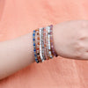 Women's Natural Stone Crystal Agate Acrylic Beaded Bracelet Jewelry With Geometric Pattern