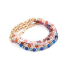 Women's Natural Stone Crystal Agate Acrylic Beaded Bracelet Jewelry With Geometric Pattern