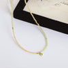 Women's Natural Stone Crystal Stainless Steel Geometric Handmade Beaded Necklace