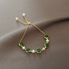 Women's Natural Style Alloy Pearl Crystal Geometric Electroplated Bracelet
