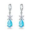 Women's Natural Style Copper Drop Shape Earrings With Zircon Fashion Dangle Earrings For Wholesale