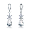 Women's Natural Style Copper Drop Shape Earrings With Zircon Fashion Dangle Earrings For Wholesale