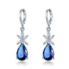 Women's Natural Style Copper Drop Shape Earrings With Zircon Fashion Dangle Earrings For Wholesale