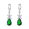 Women's Natural Style Copper Drop Shape Earrings With Zircon Fashion Dangle Earrings For Wholesale