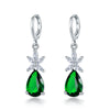 Women's Natural Style Copper Drop Shape Earrings With Zircon Fashion Dangle Earrings For Wholesale