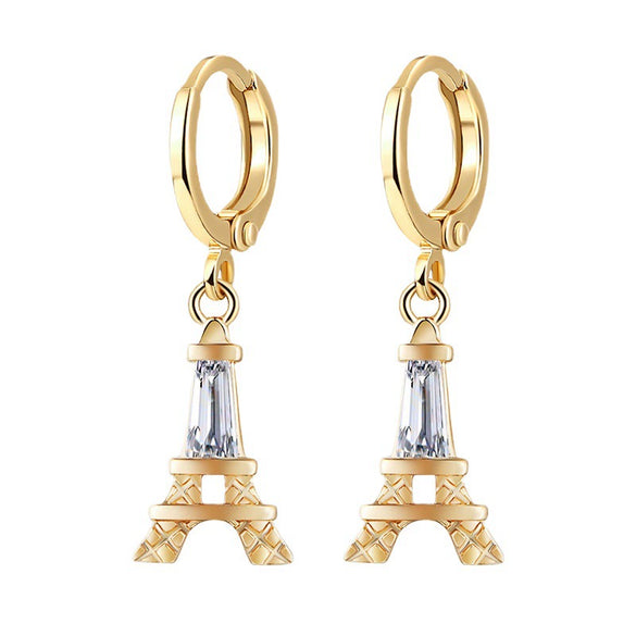 Women's Natural Style Flower Pattern Earrings In Electroplated Environmental Protection Copper