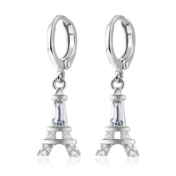 Women's Natural Style Flower Pattern Earrings In Electroplated Environmental Protection Copper