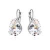 Women's Natural Style Geometric Zircon Earrings Distinctive Statement Diamond Look Jewelry