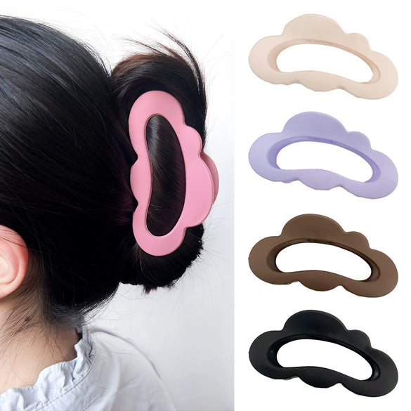 Women's Natural Style Handmade Plastic And Resin Hair Clip For Back Head