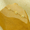 Women's Natural Style Stainless Steel And 18K Gold Electroplated Sunflower Daisy Clavicle Necklace