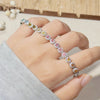 Women's Natural Tourmaline Bracelet S925 Sterling Silver Geometric Style Set With Gemstones