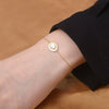 Women's Natural White Shell Oval Bracelet 925 Sterling Silver Geometric Design Jewelry