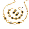 Women's Nature Style Jewelry Set With Titanium Steel Necklace And Stainless Steel Bracelet And Earrings Plated Finish