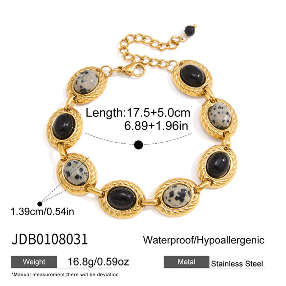 Women's Nature Style Jewelry Set With Titanium Steel Necklace And Stainless Steel Bracelet And Earrings Plated Finish