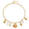 Women's Necklace Alloy Imitation Pearl Geometric Starfish Conch Electroplating Minimalist Jewelry