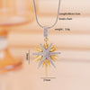 Women's Necklace Copper Gold Plated Diamond Mixed Gemstone Inlay Pendant O Chain