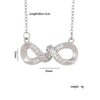 Women's Necklace Copper O Chain Mixed Gemstone Inlay Pendant With Letters Numbers Text Light Luxury Electroplating
