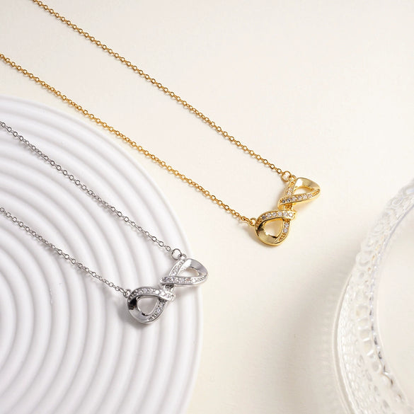 Women's Necklace Copper O Chain Mixed Gemstone Inlay Pendant With Letters Numbers Text Light Luxury Electroplating