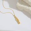 Women's Necklace Copper O Word Chain Mixed Gemstone Setting Electroplating