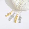 Women's Necklace Copper O Word Chain Mixed Gemstone Setting Electroplating