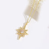 Women's Necklace Starfish Zircon Micropaved Copper With Eightpointed Star Design Electroplated