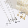 Women's Necklace Starfish Zircon Micropaved Copper With Eightpointed Star Design Electroplated