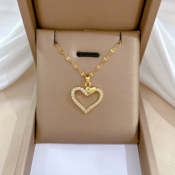 Women's Necklace Titanium Steel Copper Electroplating Geometric Style