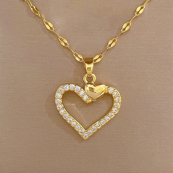 Women's Necklace Titanium Steel Copper Electroplating Geometric Style