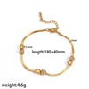 Women's Niche Design Heart Shape Stainless Steel Zircon Electroplated Bracelet