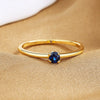 Women's Niche Geometric Copper Ring Plated 18K Gold Inlaid With Zircon And Colored Diamond