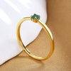 Women's Niche Geometric Copper Ring Plated 18K Gold Inlaid With Zircon And Colored Diamond