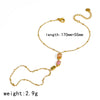 Women's Niche Geometric Stainless Steel And 18K Gold Bracelet With Diamonds And Star Shaped Zircon Real Gold Plated