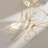 Women's Niche Geometric Stainless Steel And 18K Gold Bracelet With Diamonds And Star Shaped Zircon Real Gold Plated