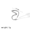 Women's Niche Highend Light Luxury Wave Titanium Steel Open Adjustable Ring Electroplated