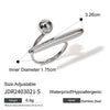 Women's Niche Highgrade Light Luxury Colormatching Doublelayer Asymmetric Opening Titanium Steel Ring With Geometric Pattern And Electroplating