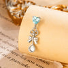 Women's Niche Highgrade Titanium Steel Bow Inlaid Zircon Ear Nail