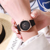 Women's Niche Quartz Watch Alloy Case Silicone Strap Stainless Steel Clasp Round Dial Leisure Style